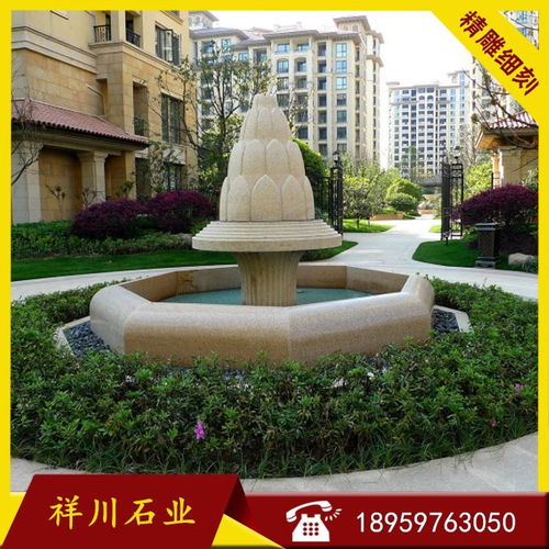 石材水缽 廣場景觀中的藝術與自然之美